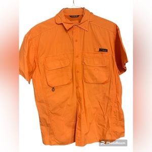 BlackTip Vented Orange Big Catch Fishing Shirt in Men’s Size Large